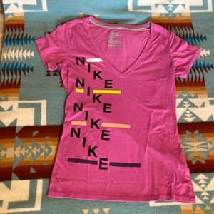 NWOT Nike V-Neck T-Shirt Purple